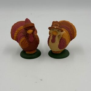 Vintage Thanksgiving Turkey S&P Shakers – Pilgrim & Native – Holiday‎ Decor